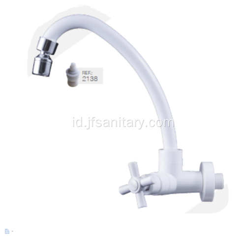 Gooseneck Putar Spout ABS White Sink Tap